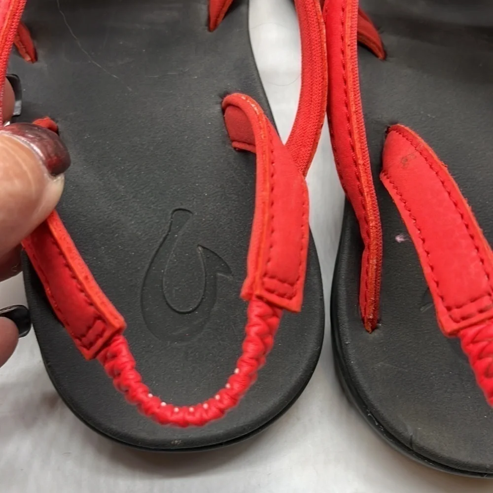 Olukai Kalupa Red Sandal Sz 3. MCS0707D